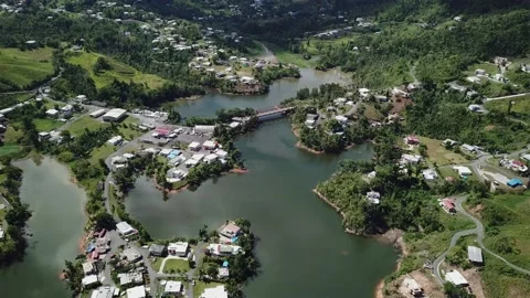 River Town Video stock 134499317