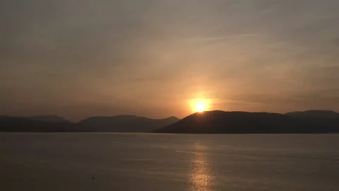 River Traffic At Sunset. Video stock 179434630