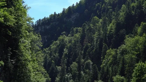 River traffic view of the Tatra mountains Stock Footage 113062309