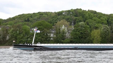 River Transport at Rhine Stock Footage 106658055