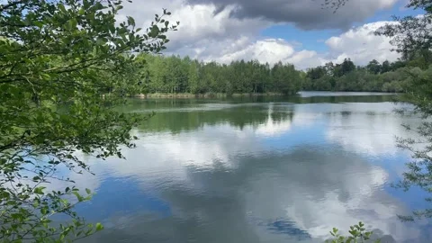 River traun near the monastery of stift lambach Stock Footage 154572203