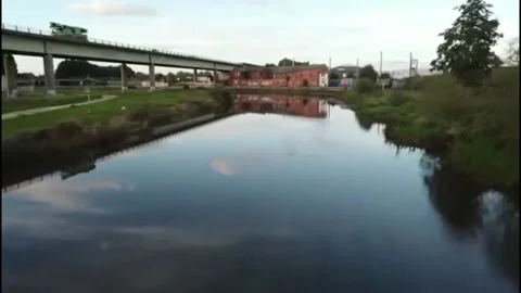 The river Trent Stockbeeldmateriaal 220677963