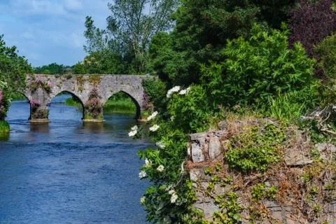 River at Trim Castle Stock Photos