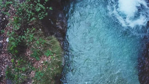 River in a tropical forest aerial view shot from 4k drone Stock-Footage 88979352