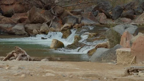 River tumbling over rocks Stock Footage 265494699