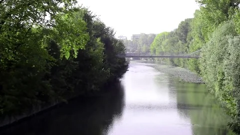River of Turin Stock Footage 81065805
