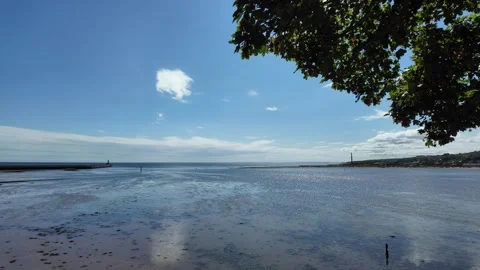 River Tweed Estuary and North Sea Coast Video stock 346368976