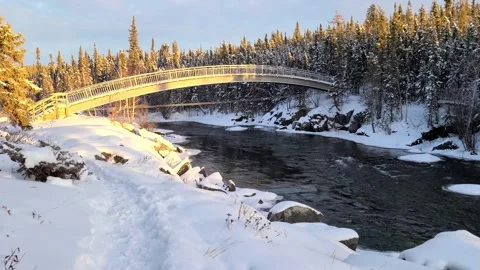 River under a bridge Stock Footage 142771953