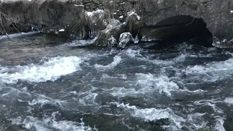 River under the stone bridge Stock Footage 146576325