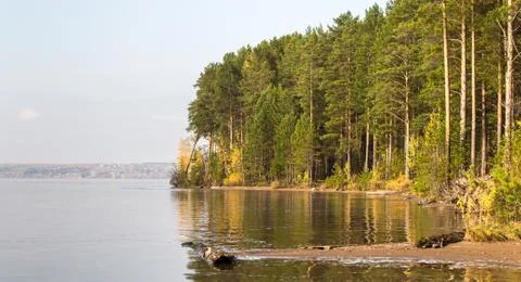 The river under the sun. Ural Stock Photos