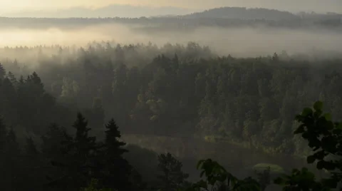 River Valley after the rain Stock Footage 60664861