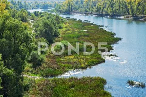 River valley in the countryside Stock Photos