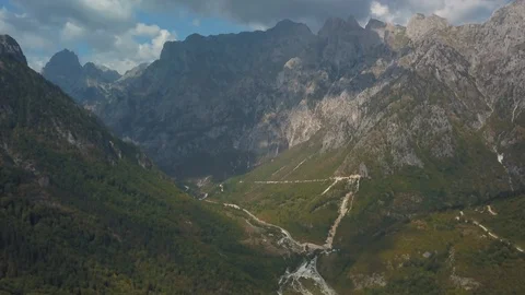 River valley at electrical dam Stock-Footage 129346987