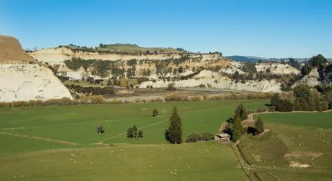 River valley flats Stock Photos