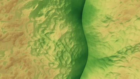 River Valley NDVI Vegetation Index Raster Riparian Greenness Nadir Aerial Stock Footage 344529160