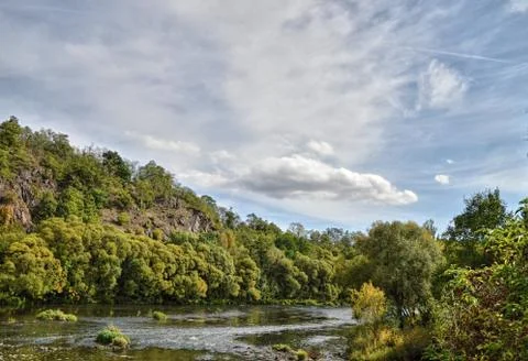 River in the valley Stock Photos