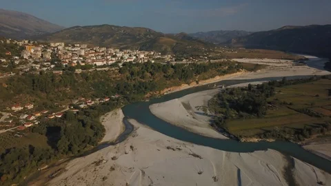 River valley at sunrise Stock Footage 129202835