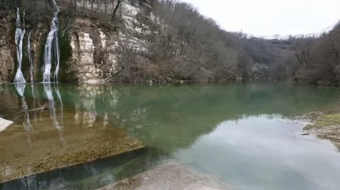 River Valsarine Waterfall Stock Footage 22200878