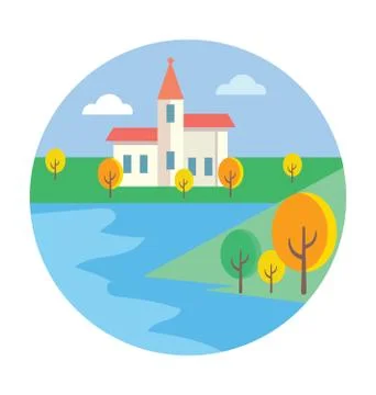 River Vector Icon Stock Illustration
