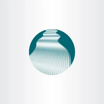 River vector illustration circle icon Stock-Illustration