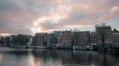 The river view in Amsterdam Stock Photos