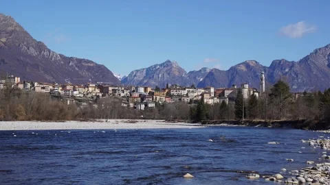River view from Belluno 스톡 동영상 125515478