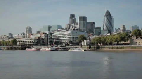 River View - Bird and Boat Stock Footage 8686205