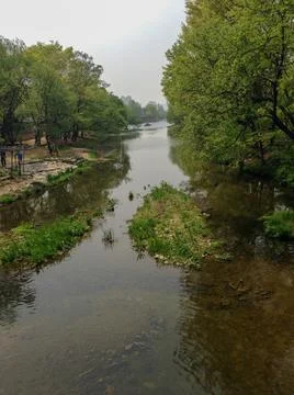 River view from the bridge Stock Photos