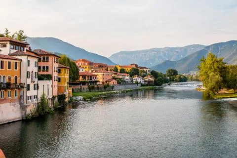 River View With Buildings Stock Photos