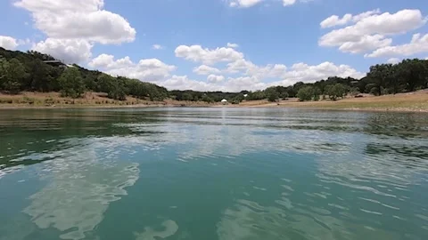 River view, camera mount on a Kayak, afternoon Stock Footage 137275107