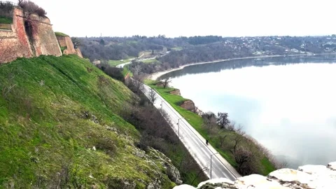 River view from the fortress Stock Footage 303163743