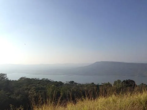 The river view from the high place Stock Photos