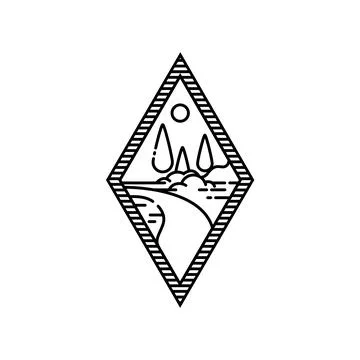 River View Logo Stock Illustration