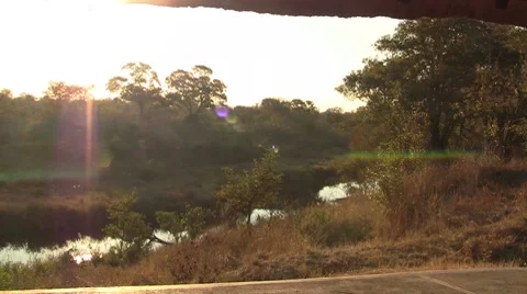 River view panning Stock Footage 8572112