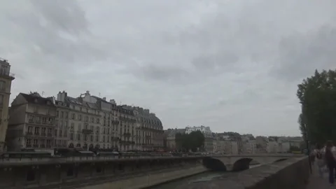 River view in Paris Video stock 110704625