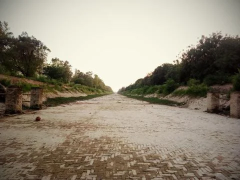 A river view perspective Stock Photos