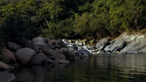 River View from Shore Angle Stock Footage 321320974