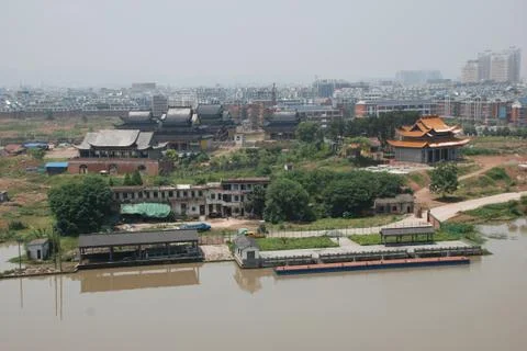 River view from the top of the mountain Stock Photos