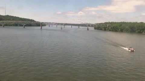 River view from train window Amtrak Stock Footage 234646037
