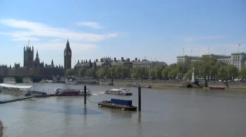 River View Waterloo to Westminster Video stock 37025249