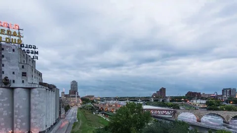 River Views in Minneapoils Stock Footage 69110579