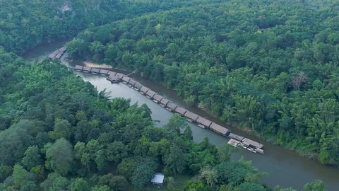 River Village Stock Footage 122102791