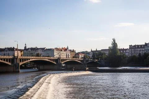 River Vltava in Prague Stock Photos