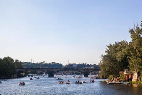 River Vltava in Prague Stock Photos