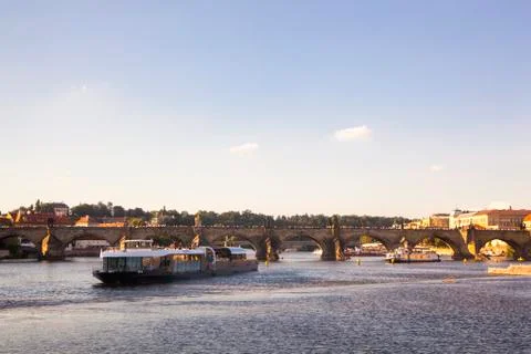 River Vltava in Prague Stock Photos