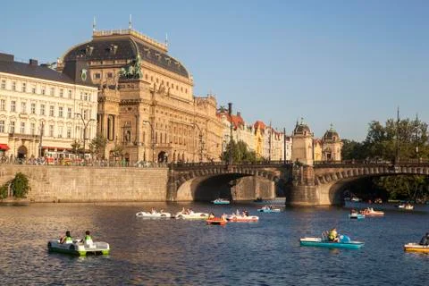 River Vltava in Prague Stock Photos