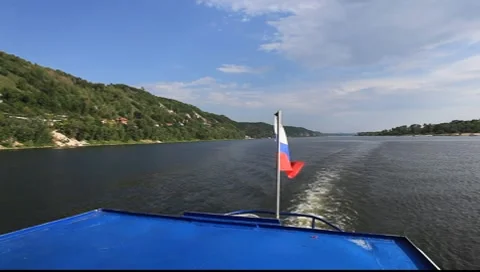 River Volga Boating 動画素材 7906188