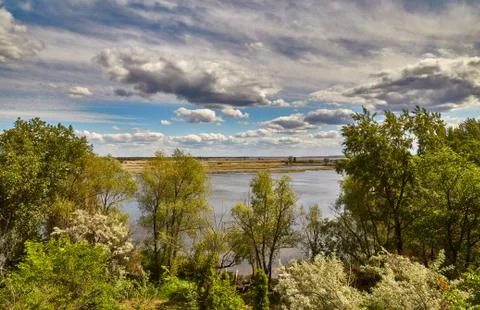 River Volga in the summer Stock Photos