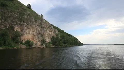 River Volga View Video stock 7905542