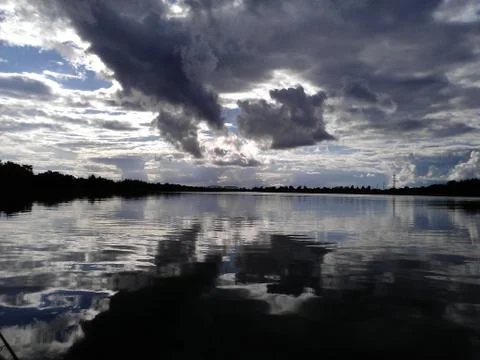 THE RIVER VOLKHOV Stock Photos